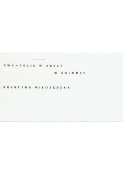 Dwanaście wierszy w kolorze