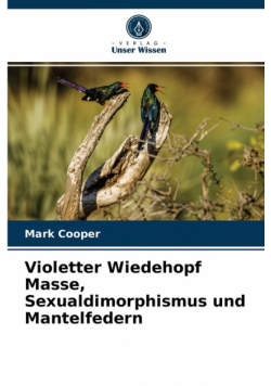 Violetter Wiedehopf Masse, Sexualdimorphismus und Mantelfedern