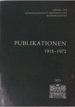 Publikationen 1918 - 1972