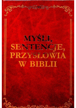 Myśli sentencje przysłowia w Biblii