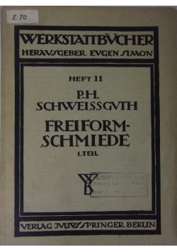 Werkstattbucher, heft 11, 1922 r.