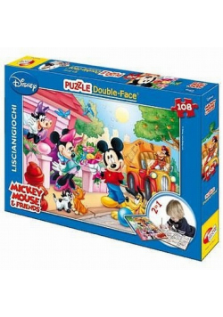 Puzzle dwustronne Mickey Mouse + mazaki