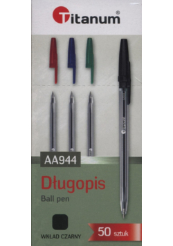 Długopis Titanum AA944 czarny 50 sztuk