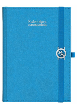 Kalendarz nauczyciela 24/25 B5T Kraft z gumką ażurowa data NIEBIESKI