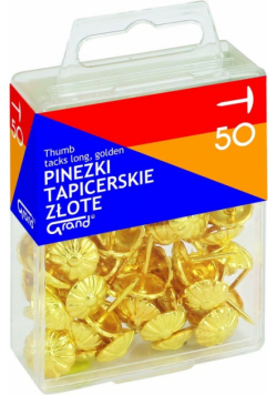 Pinezki Grand tapicerskie złote T4 50 sztuk