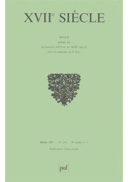 Revue XVIIe siècle Nr 234