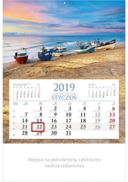 Kalendarz 2019 Jednodzielny Wakacje KM2