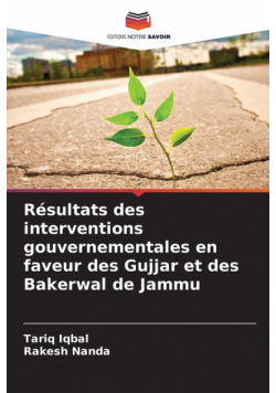 Résultats des interventions gouvernementales en faveur des Gujjar et des Bakerwal de Jammu