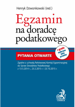 Egzamin na doradcę podatkowego Pytania otwarte