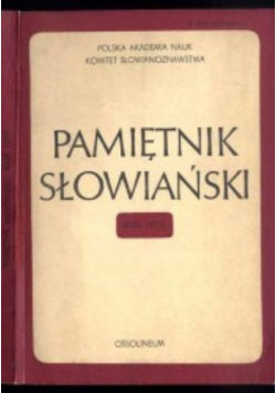 Pamiętnik słowiański Tom XXIX