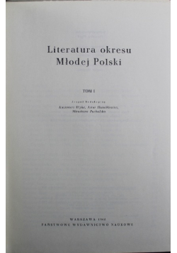 Literatura okresu Młodej Polski Tom I