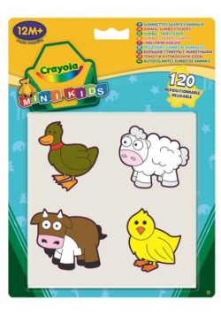 Crayola. Naklejki zwierzęta Mini Kids