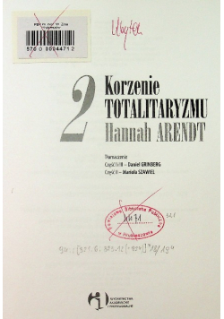 Korzenie totalitaryzmu Tom I i II
