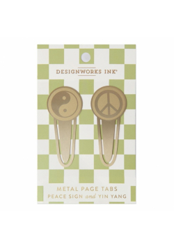 Zakładki do książek metalowe 2szt - Peace Yin Yang