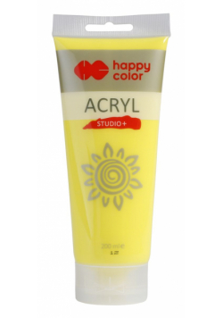 Farba akrylowa Studio 200 ml cytrynowy Happy Color