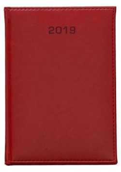 Kalendarz 2019 Dzienny A4 Vivella czerwony