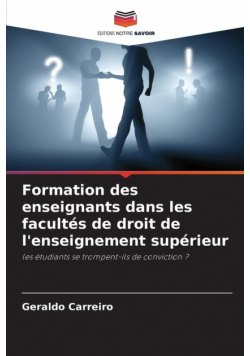 Formation des enseignants dans les facultés de droit de l'enseignement supérieur