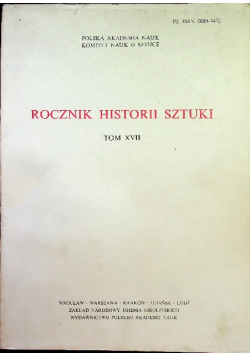 Rocznik historii sztuki Tom XVII