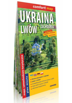 Ukraina Zachodnia Lwów 1:500 000 Mapa laminowana