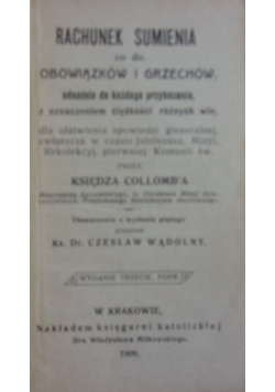 Rachunek sumienia, 1909 r.