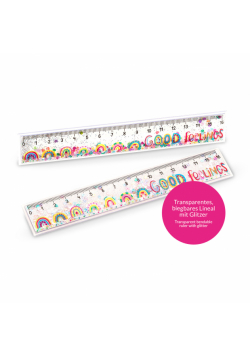 Linijka brokatowa Good Feelings 16 cm