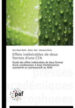 Effets indésirables de deux formes d'une cta