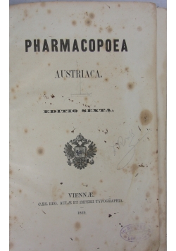 Pharmacopoea Austriaca, 1869r.