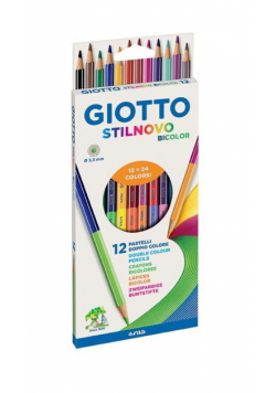 Giotto Kredki 2-stronne 12 sztuk