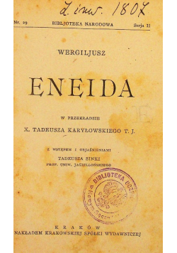 Wergiljusz Eneida 1924 r.