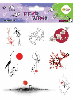 Tatuaże zmywalne Japanese HAPPY COLOR