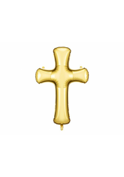Balon foliowy Krzyż złoty 103.5x74.5cm