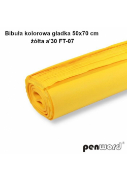 Bibuła kolorowa gładka żółta 50x70cm 30 arkuszy