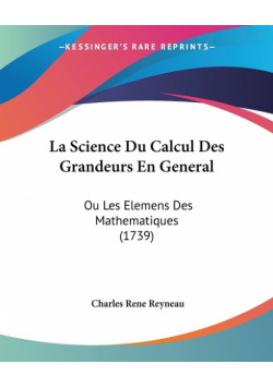 La Science Du Calcul Des Grandeurs En General