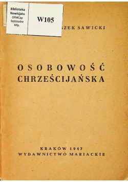 Osobowość chrześcijańska 1947 r.
