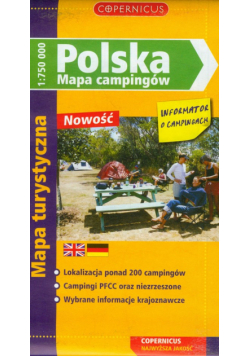 Polska mapa campingów 1:750 000