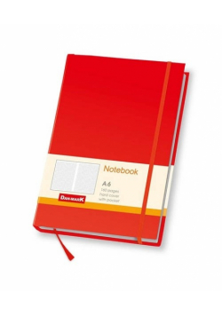Notes Milano A6 80 kartek w kratkę czerwony