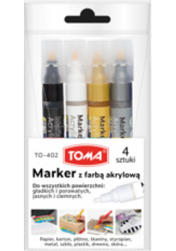 Marker akrylowy 4 kolory