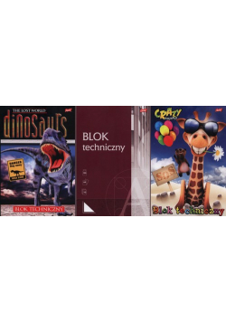 Blok techniczny A4 10 kartek 10 sztuk mix