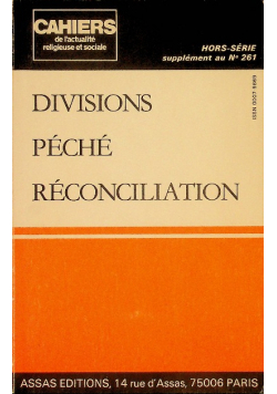 Divisions peche reconciliation