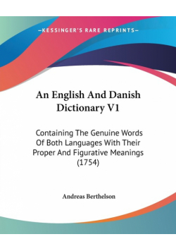 An English And Danish Dictionary V1