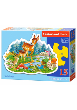 Puzzle konturowe Little Deer 15