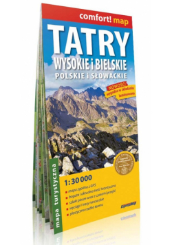 Tatry Wysokie i Bielskie Polskie i Słowackie mapa turystyczna