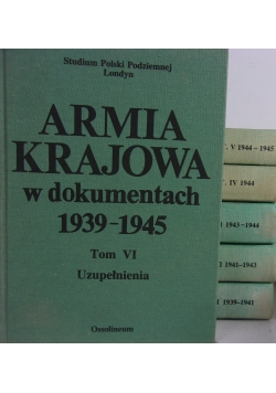 Armia Krajowa w dokumentach, tom I-VI