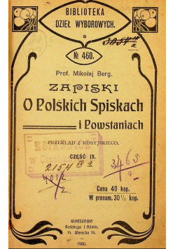 Zapiski o polskich spiskach 1906r.