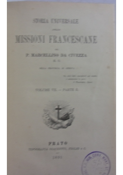 Storia Universale delle mission francescane,1891r.