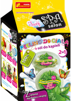 Peeling do ciała & sól do kąpieli. Zielona herbata z miętą.