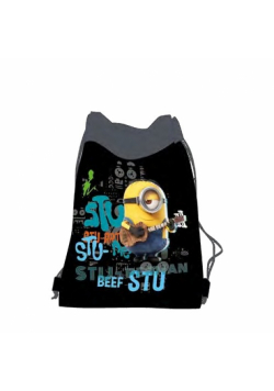 Worek na obuwie Minionki czarny