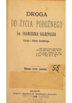 Droga życia pobożnego Św Franciszka Salezyusza 1899 r.