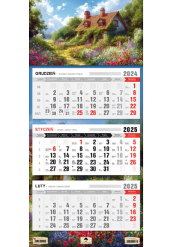 Kalendarz 2025 trójdzielny Romantico KT1–V.70