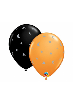 Balony lateksowe Księżyce i gwiazdy 28cm 25szt